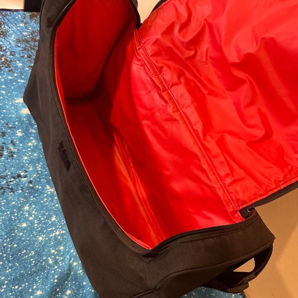 Drakkar Noir Mens Black Red Duffel Travel Gym Bag Shoulder Strap Promotional